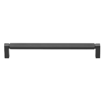 Gliderite Hardware 8-3/4 in. Center to Center Knurled Bar Pull Matte Black 4788-224-MB-1